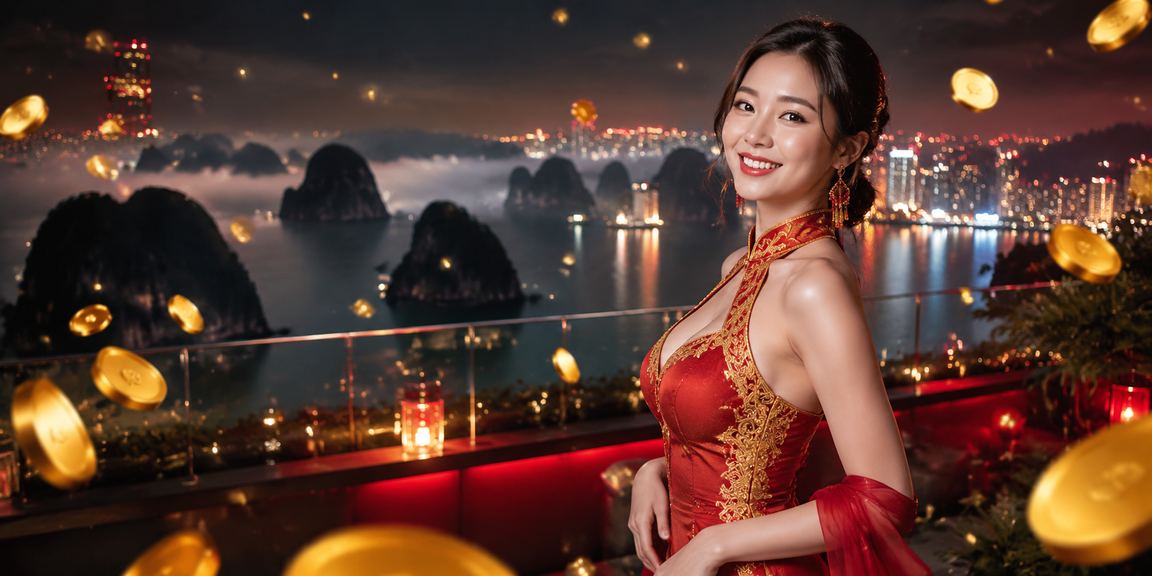 Không gian lễ hội tại Hạ Long Bay gợi cảm giác hứng khởi khi thực hiện giao dịch tài chính trực tuyến