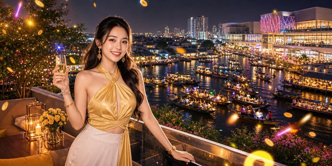 Người dùng tham gia cá cược và giải trí trực tuyến tại khu chợ đêm vùng sông Mekong