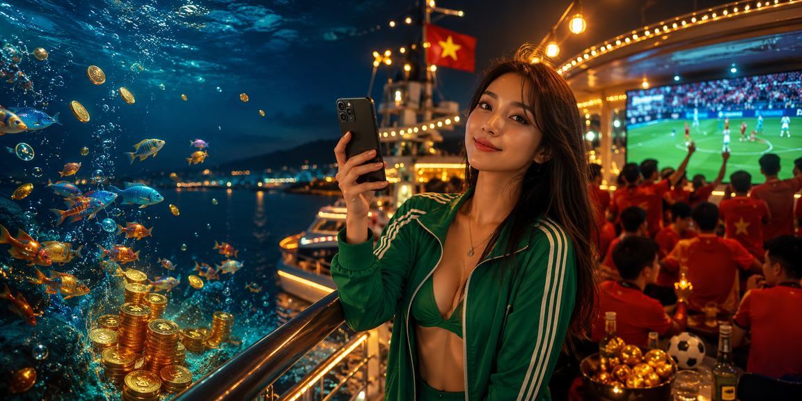 Người chơi sử dụng điện thoại trên bãi biển Phú Quốc để tham gia trò chơi mới tại 634